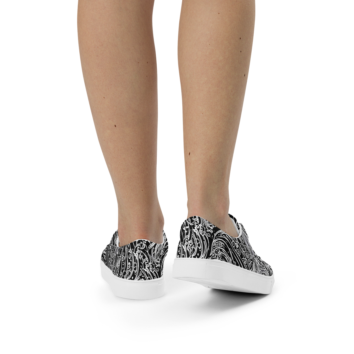 Women's Lace-Up Canvas Shoes - Stellar Tsunami