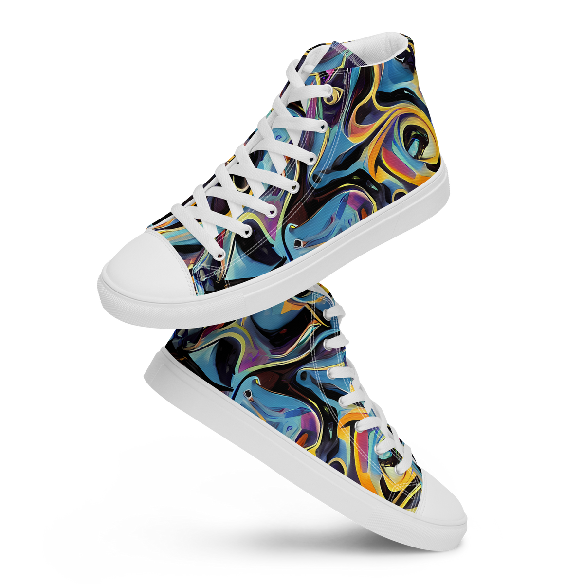 Women's High Top Canvas Shoes - Newtonian Rhapsody