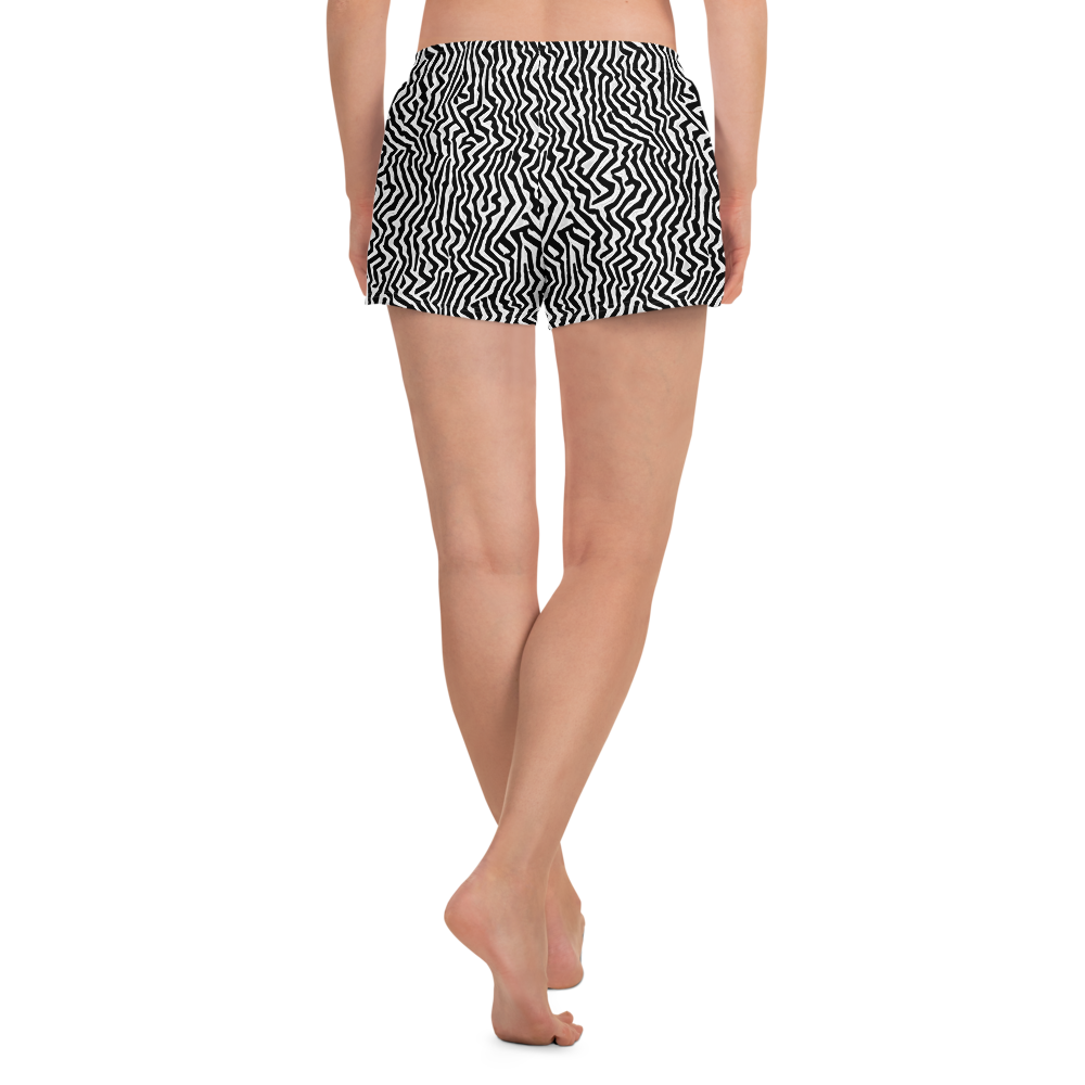 Women’s Athletic Shorts - Static Swirl
