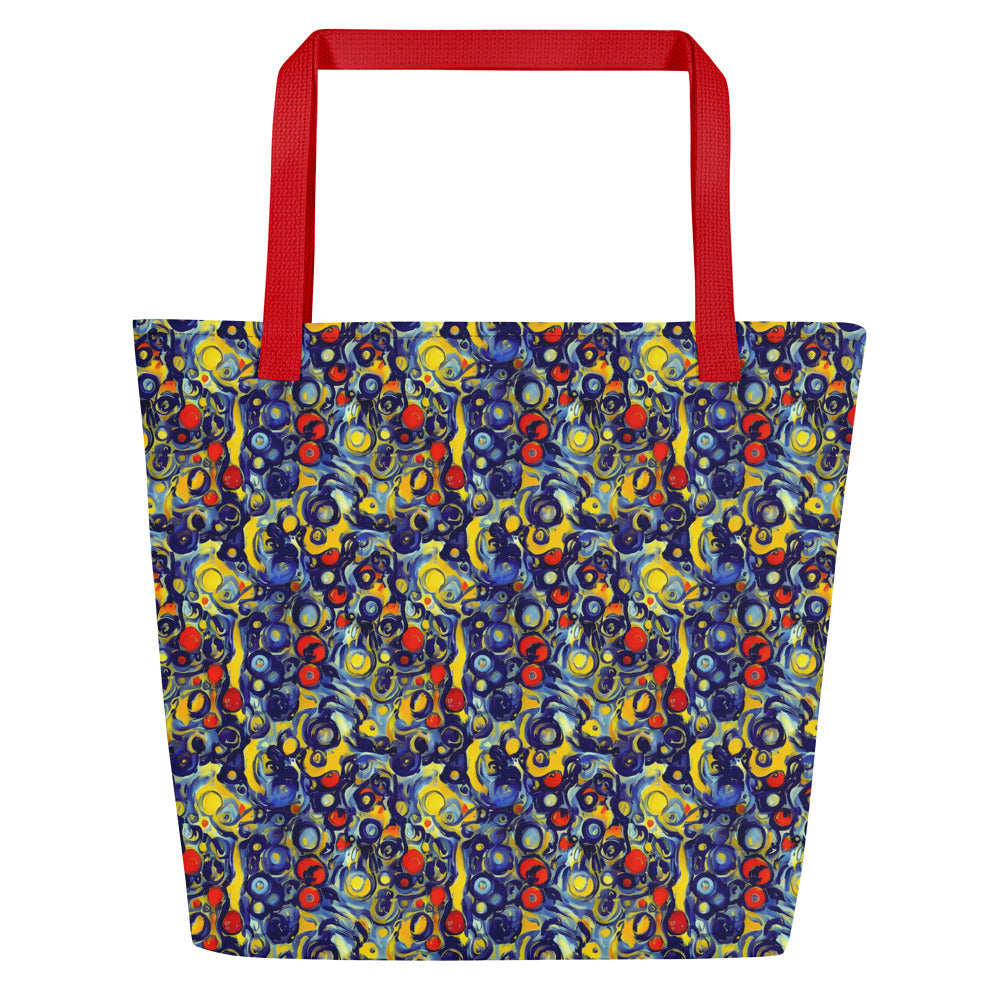Large Tote Bag w/ Pocket - Dynamic Doodles