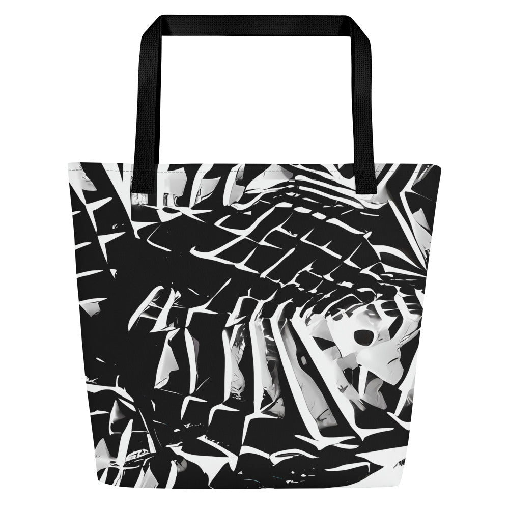 Large Tote Bag w/ Pocket - Illusion Vortex