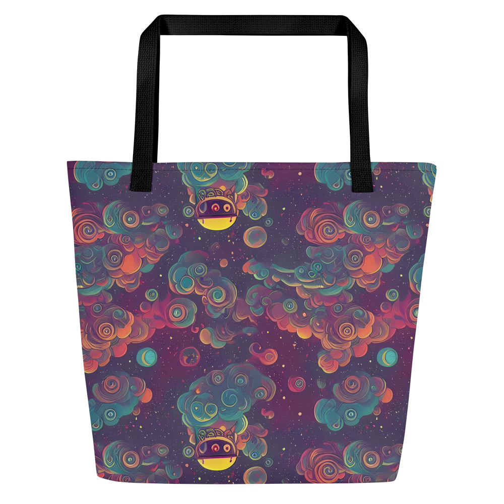 Large Tote Bag w/ Pocket - Nebula Dreamscape