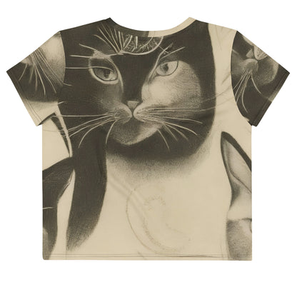 Women's Crop Tee - Feline Symphony