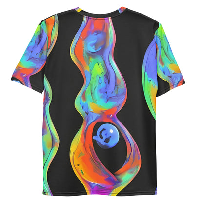 Men's Crew Neck T-Shirt - Vibrant Vortices