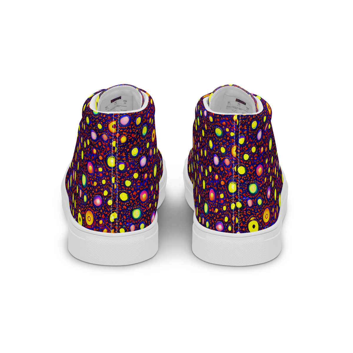 Women's High Top Canvas Shoes - Cosmic Dotscape