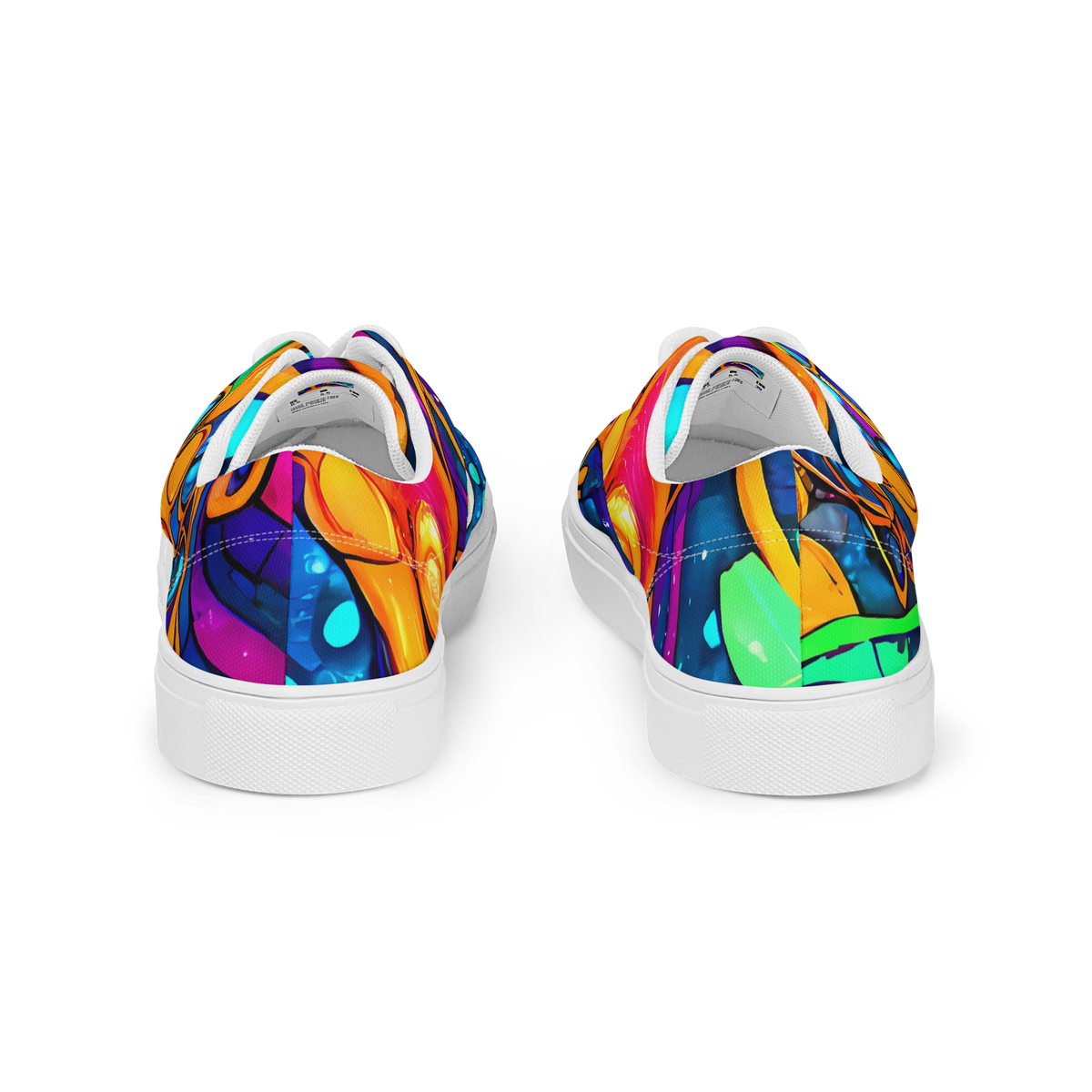 Men's Lace-Up Canvas Shoes - Iridescent Nebula