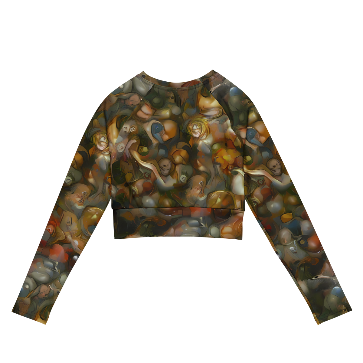 Long Sleeve Crop Top - Cryptic Canvas