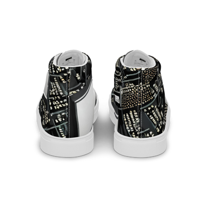 Men's High Top Canvas Shoes - Electro Essence