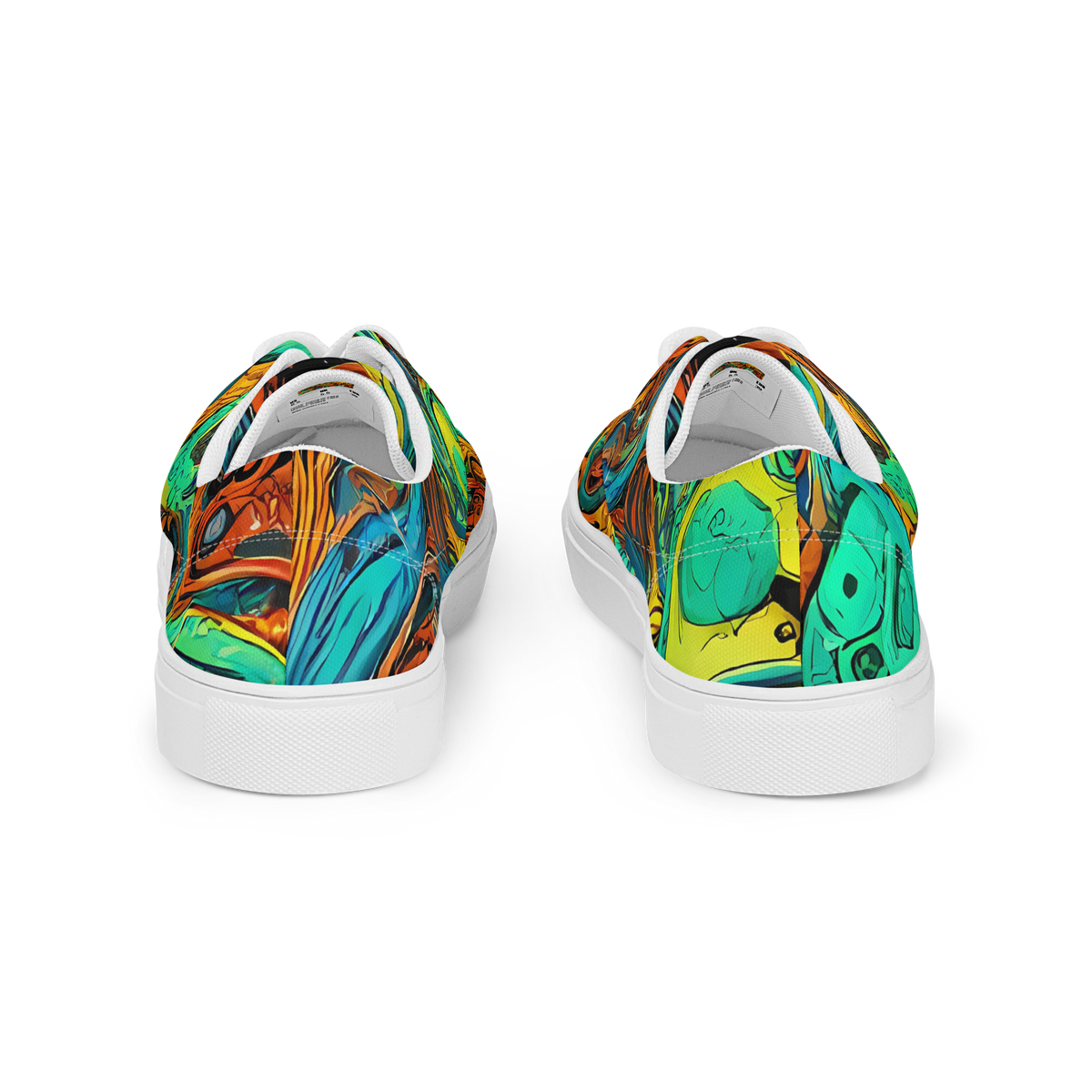 Men's Lace-Up Canvas Shoes - Flaming Mirage