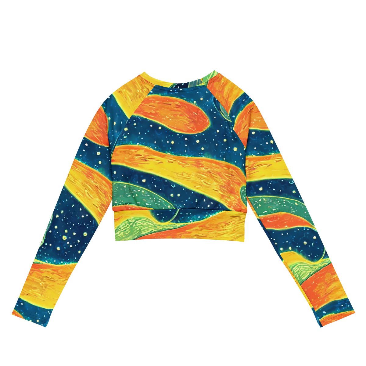 Long Sleeve Crop Top - Celestial Harmony