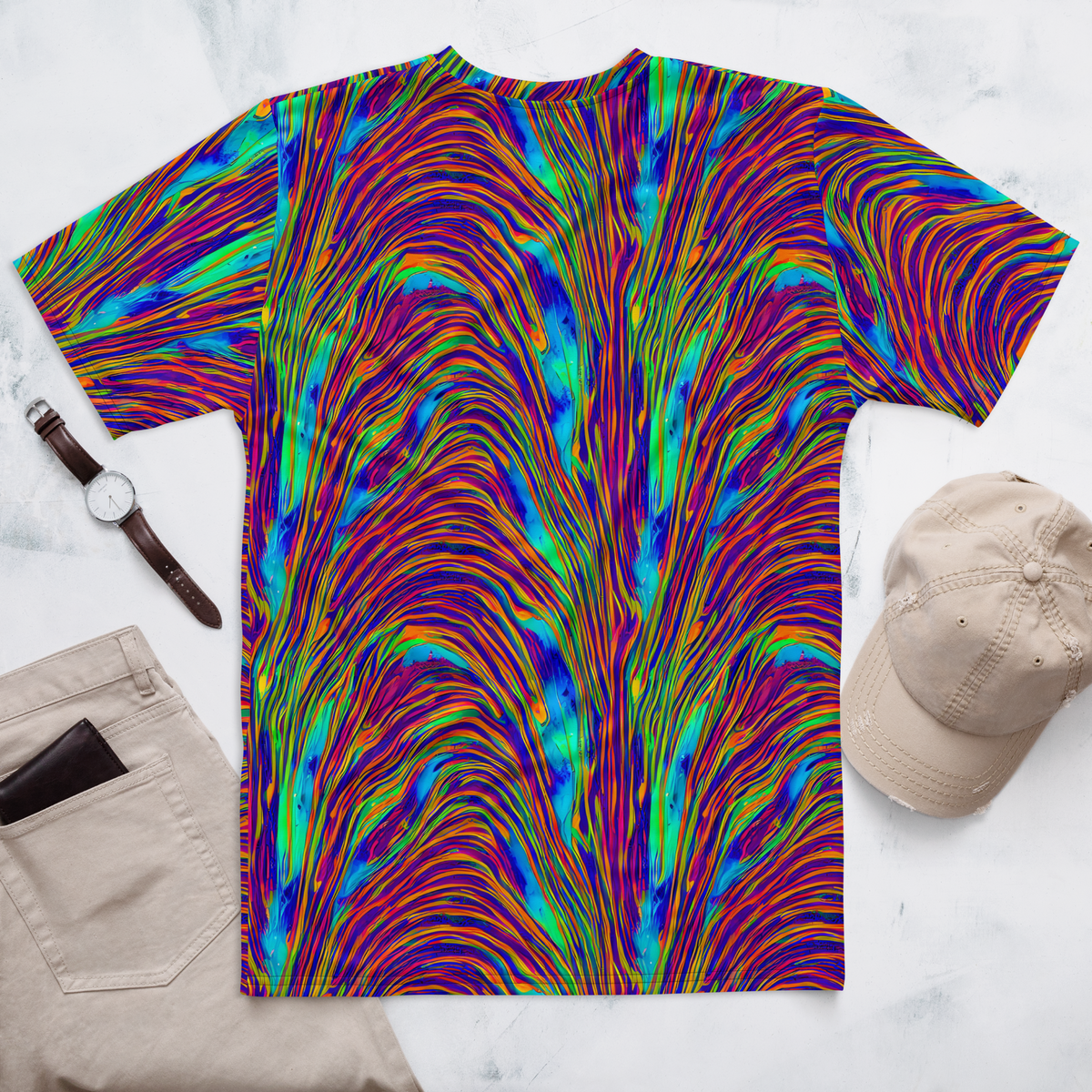 Men's Crew Neck T-Shirt - Lux Waves
