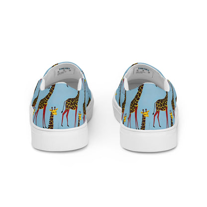 Women's Slip-On Canvas Shoes - Giraffe Groove