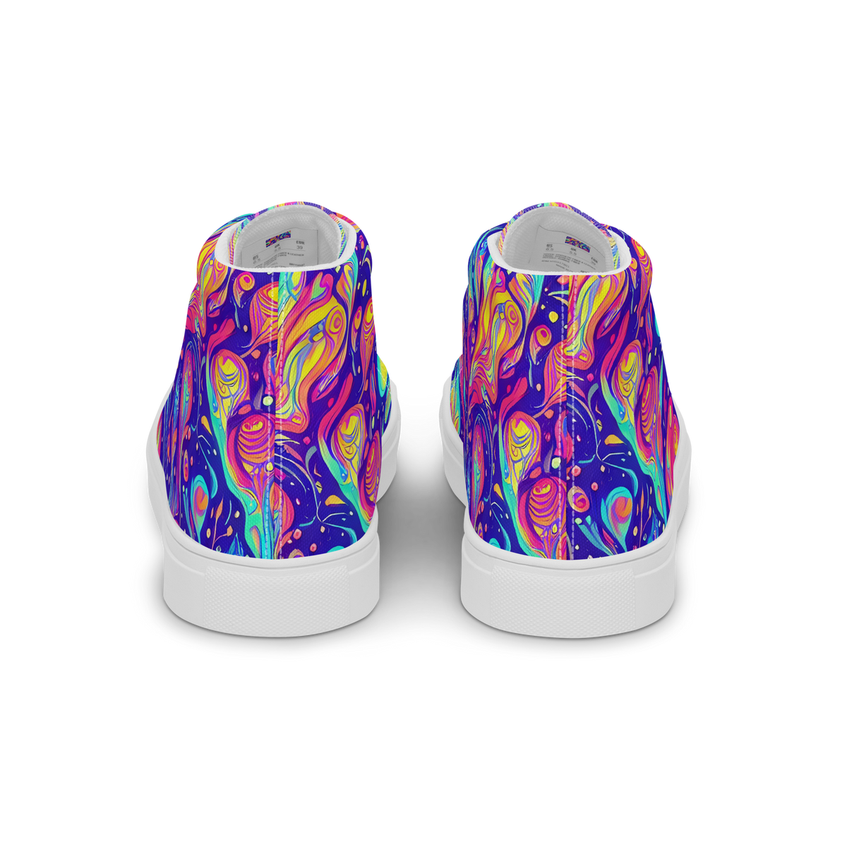 Men's High Top Canvas Shoes - Mystic Petal Dance