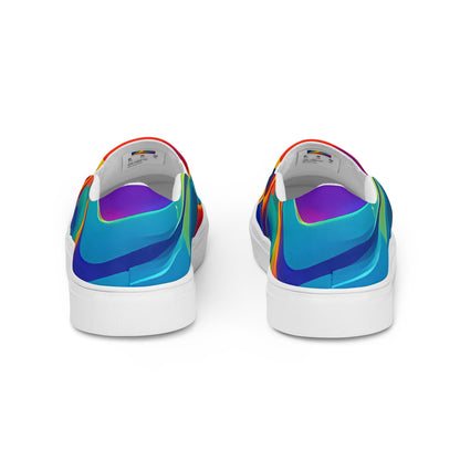 Women's Slip-On Canvas Shoes - Abstract Blaze