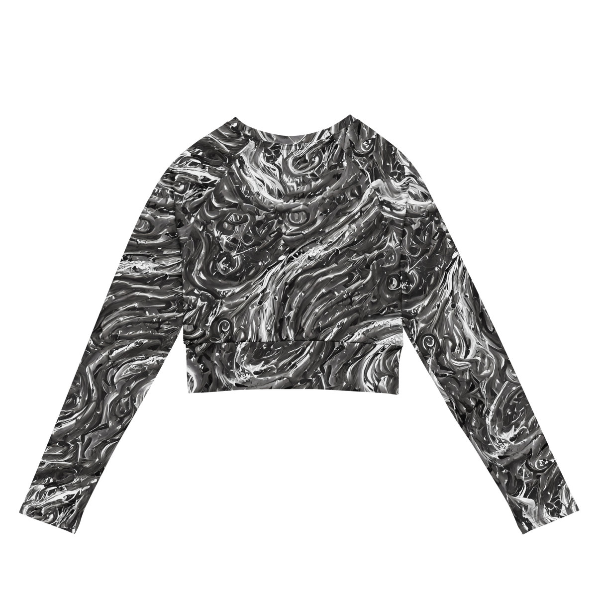 Long Sleeve Crop Top - Nebulous Night