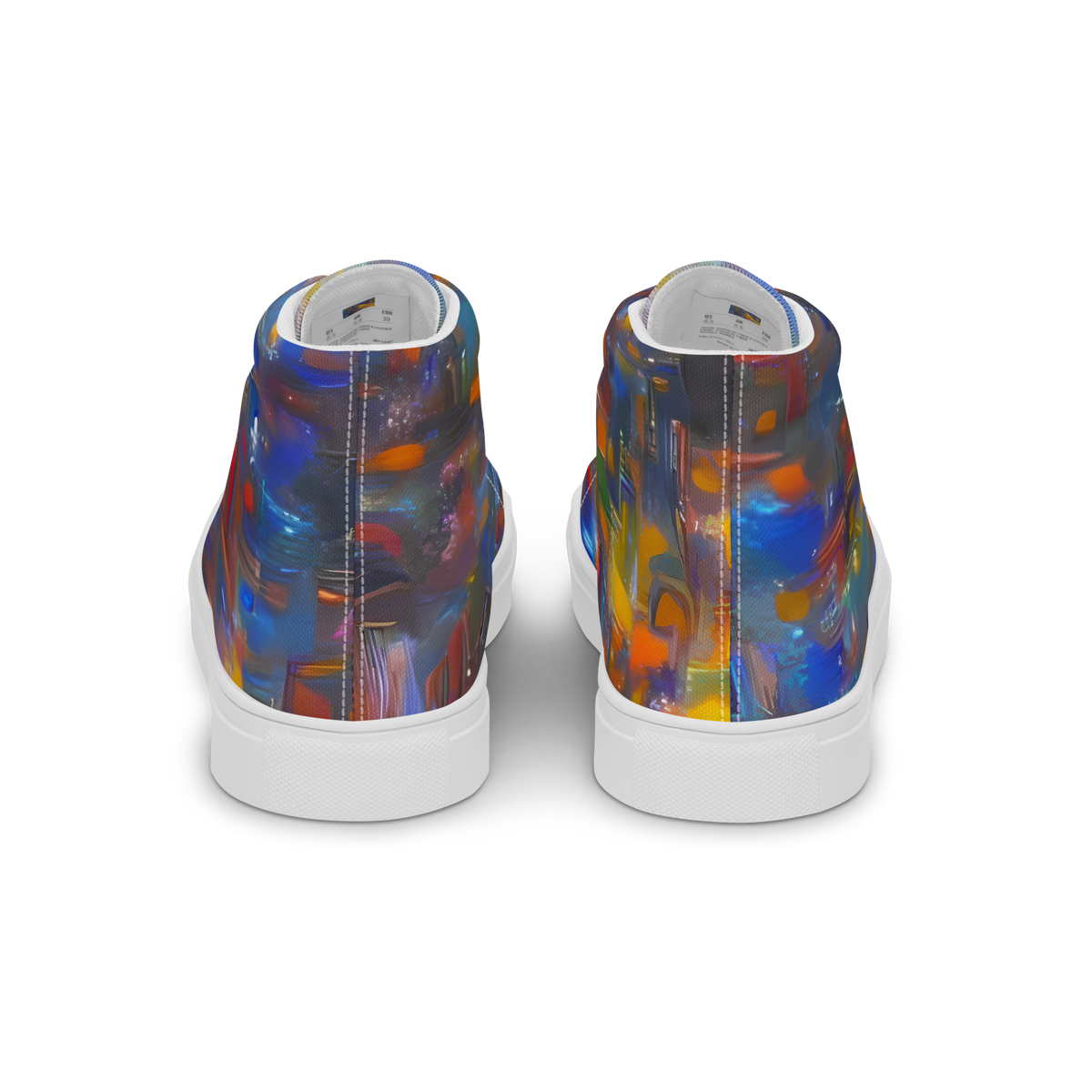 Women's High Top Canvas Shoes - Abstract Conflux