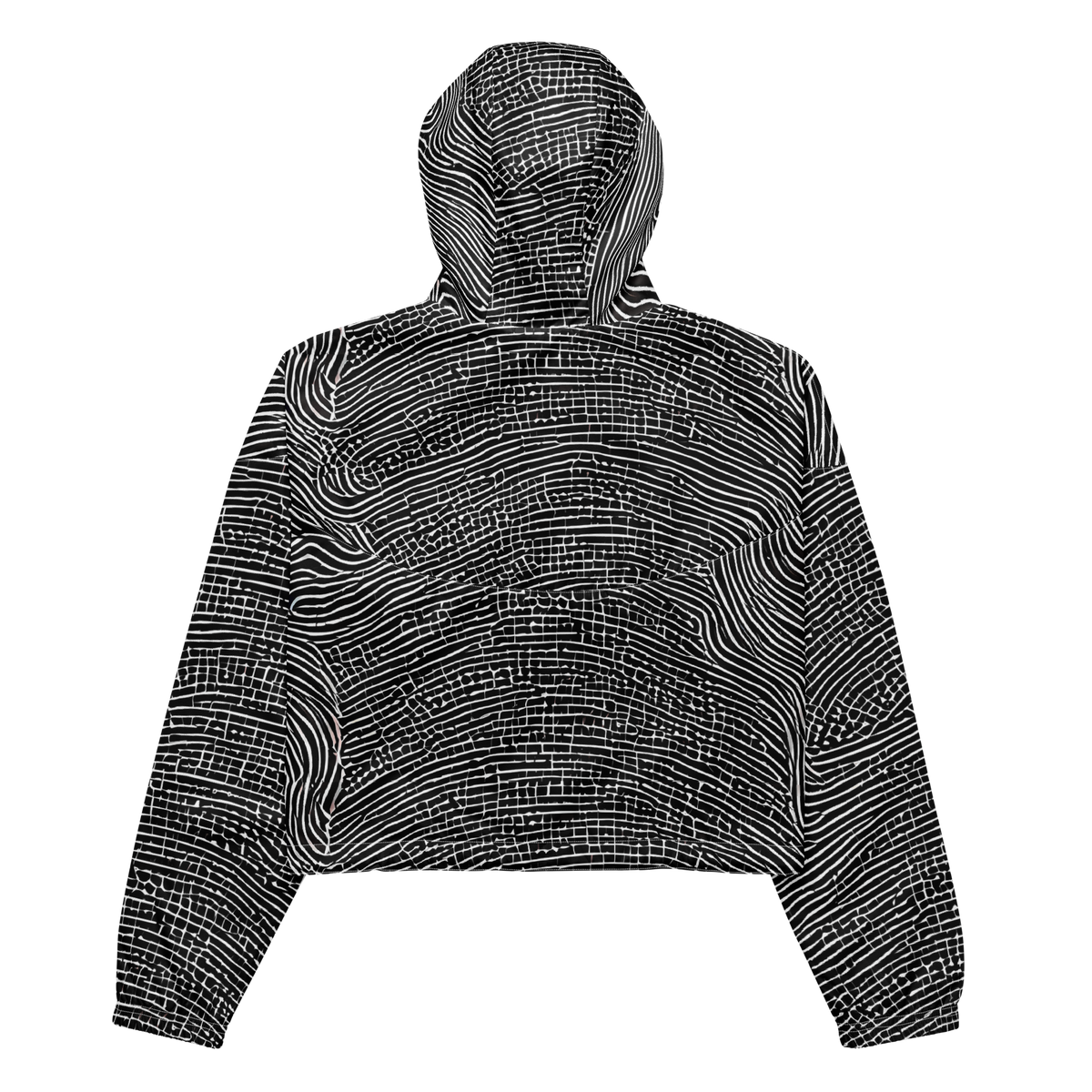 Women's Cropped Windbreaker - Zenith Stripes