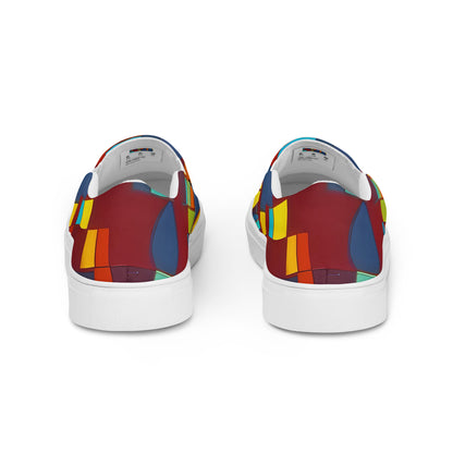 Women's Slip-On Canvas Shoes - Astral Grid