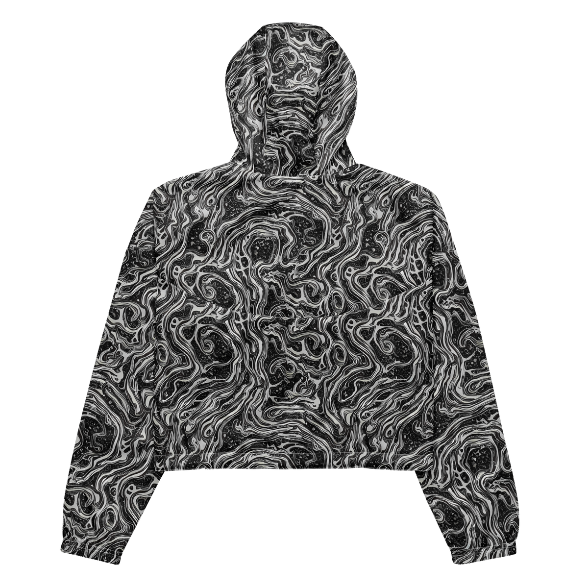 Women's Cropped Windbreaker - Whirlpool Echo