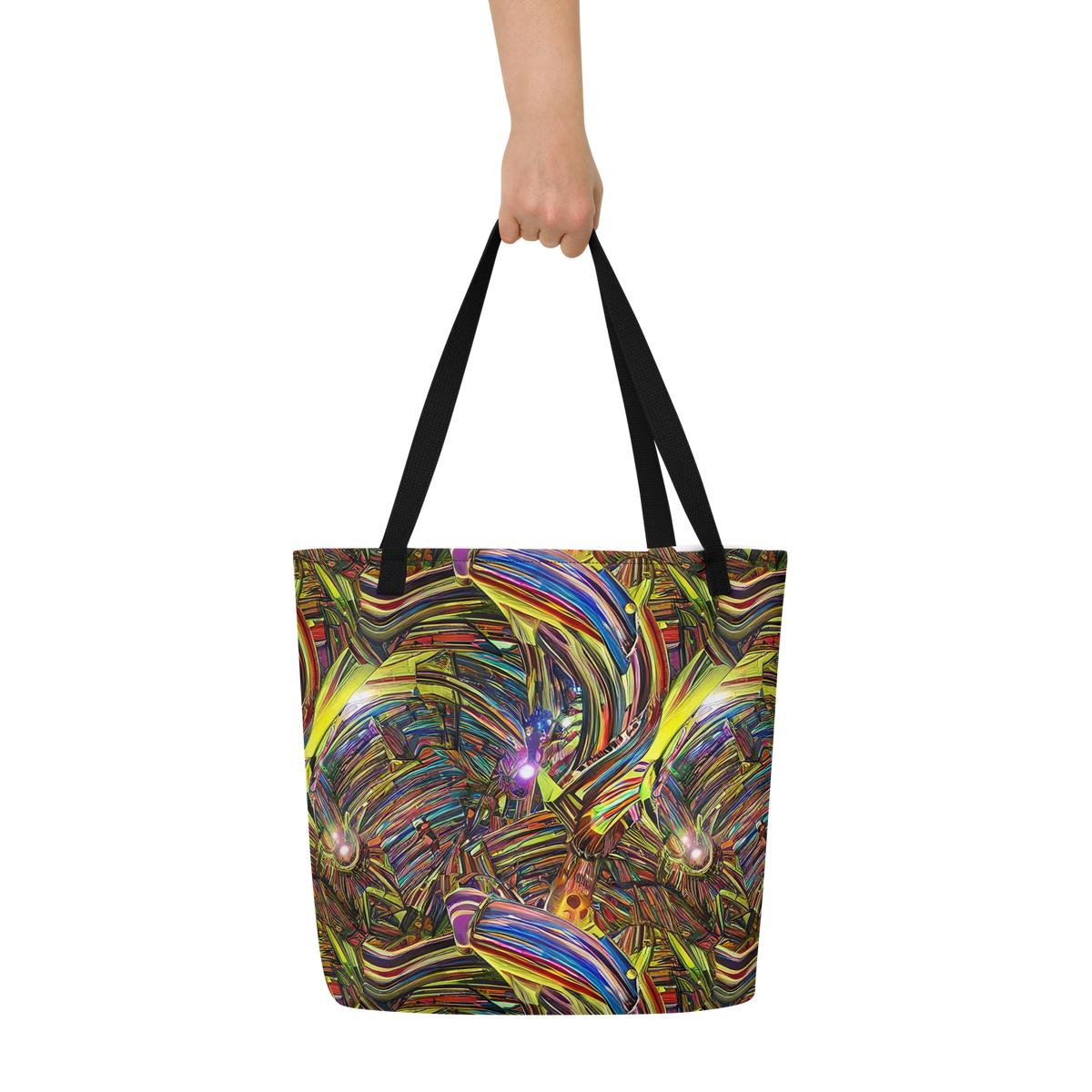 Large Tote Bag w/ Pocket - Quantum Palette
