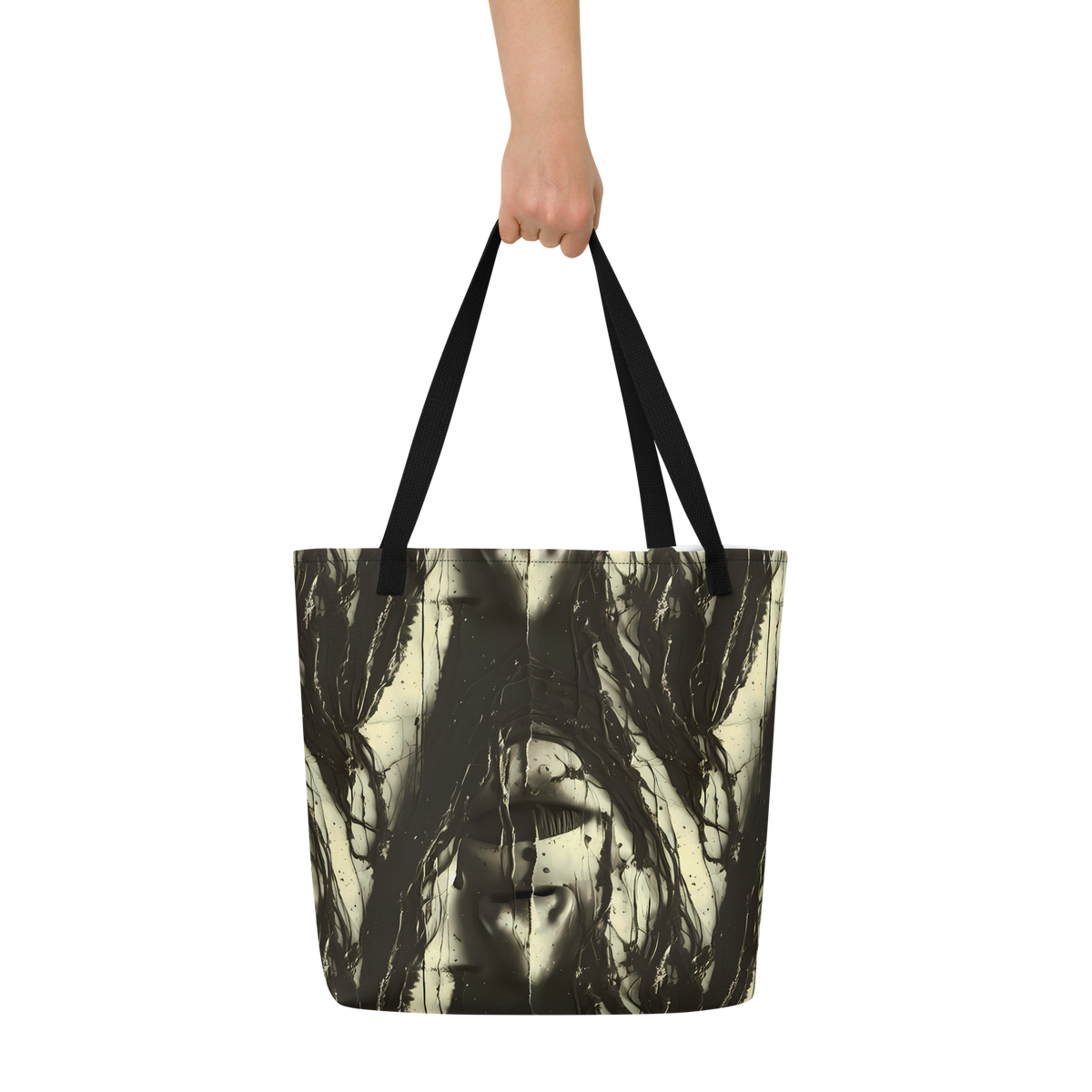 Large Tote Bag w/ Pocket - Eclipse Veil