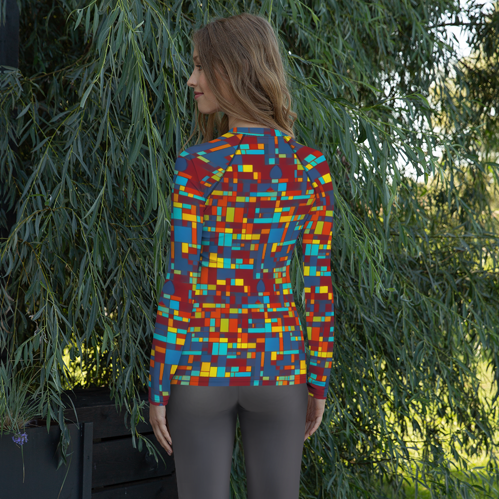 Women's Rash Guard - Astral Grid