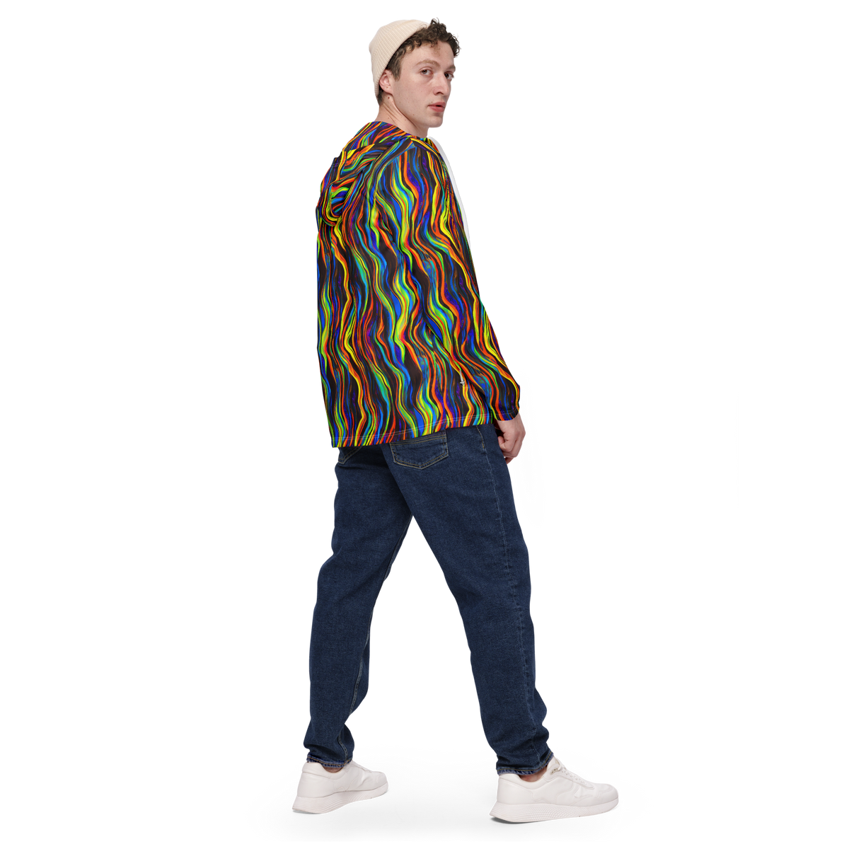 Men's Windbreaker - Celestial Waves