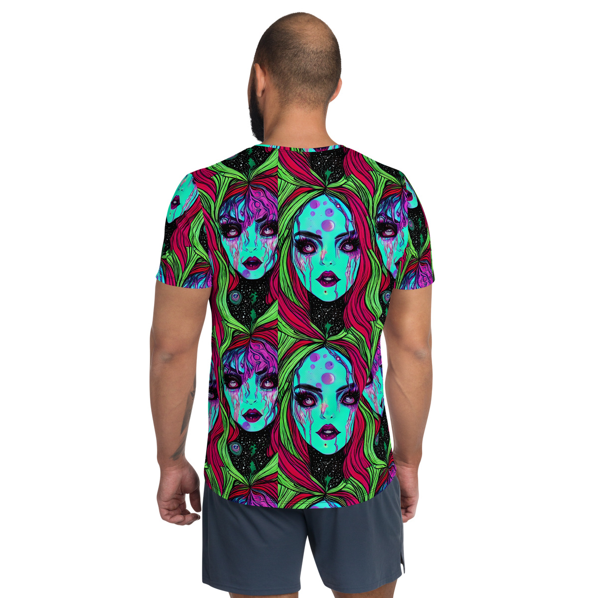 Men's Athletic T-Shirt - Luminous Nightfall
