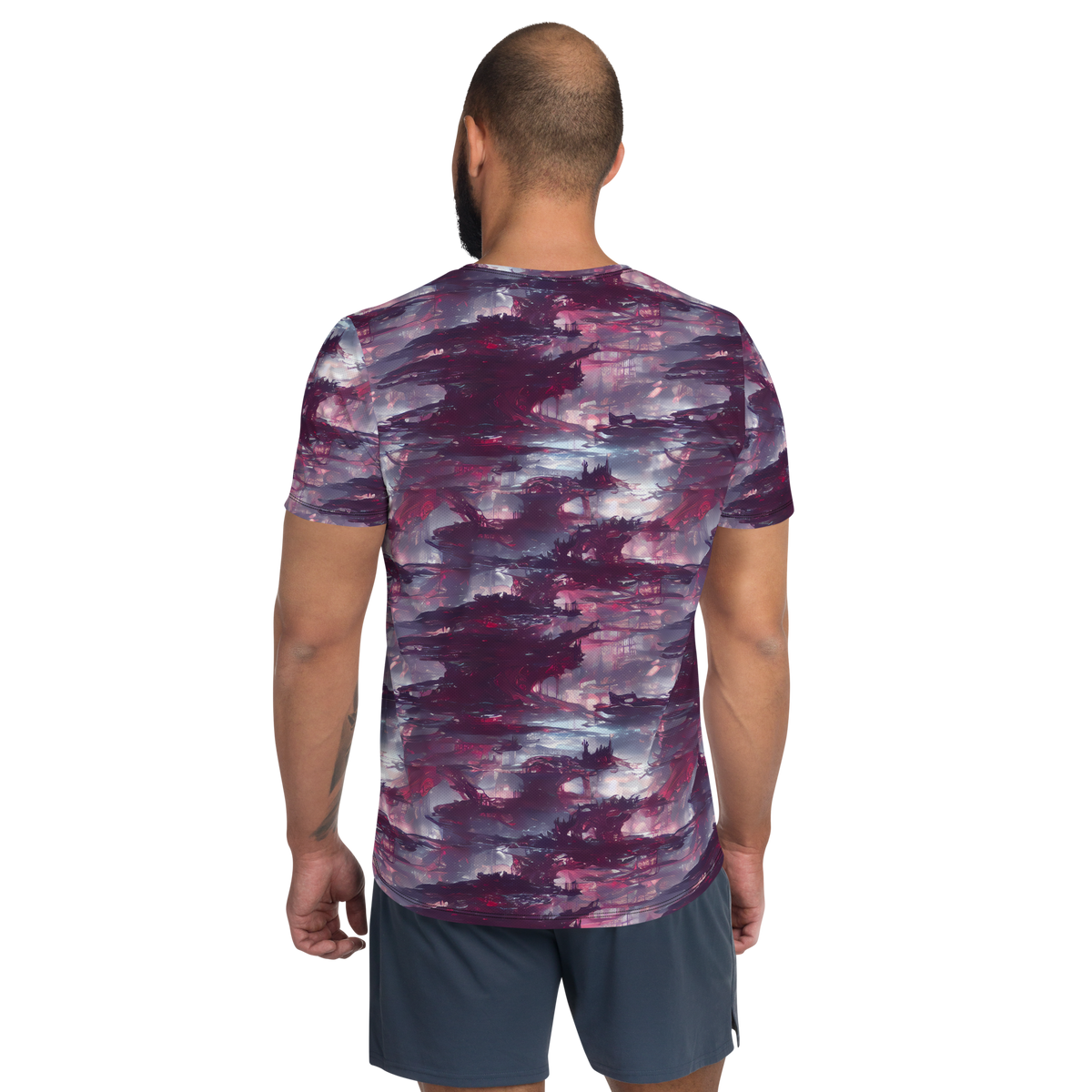 Men's Athletic T-Shirt - Twilight Fortresses
