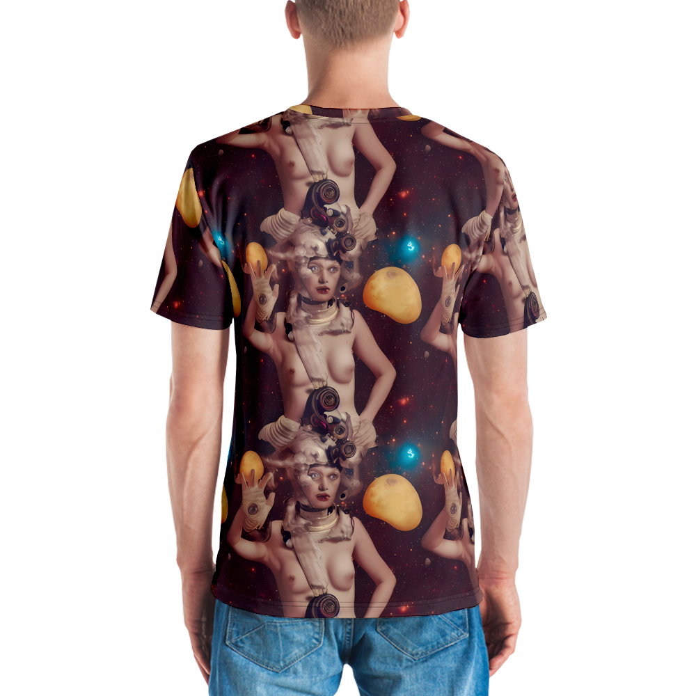 Men's Crew Neck T-Shirt - Nebula Siren