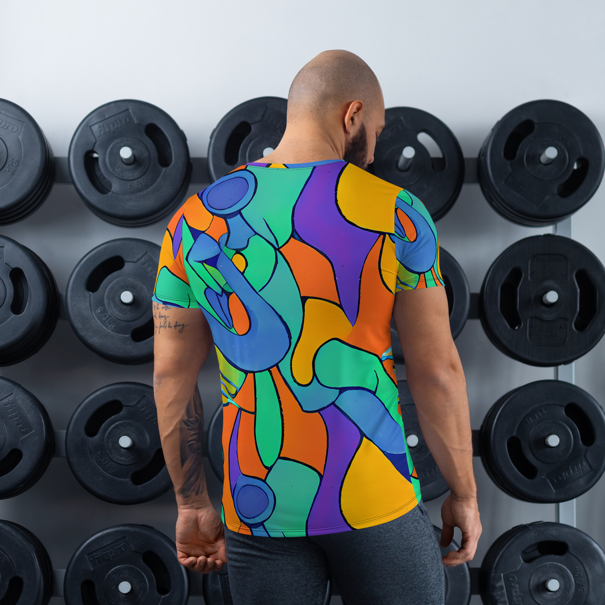 Men's Athletic T-Shirt - Archipenko Dream
