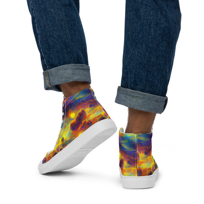 Men's High Top Canvas Shoes - Averin's Nebula