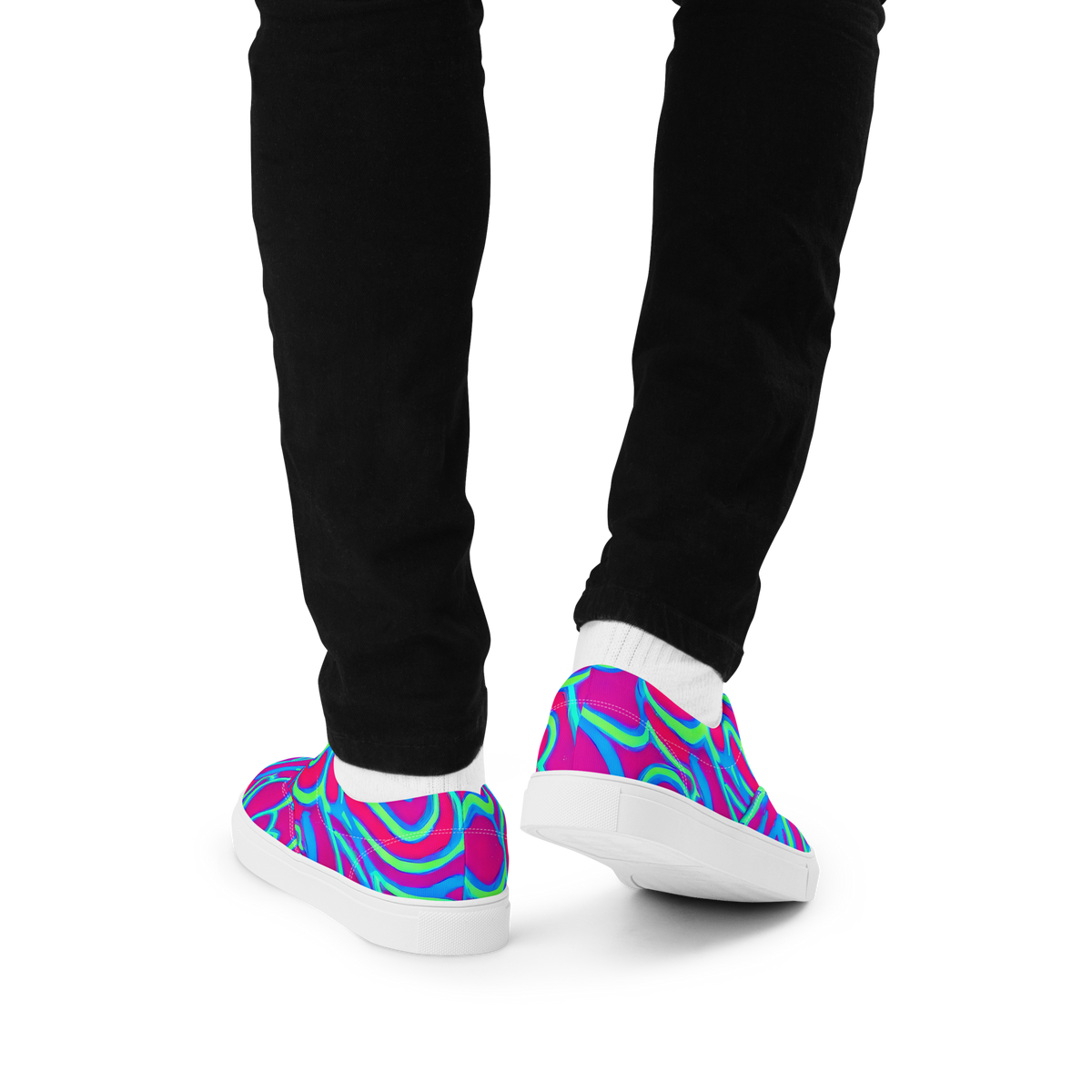 Men's Lace-Up Canvas Shoes - Aquatic Ember