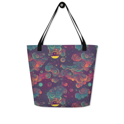 Large Tote Bag w/ Pocket - Nebula Dreamscape