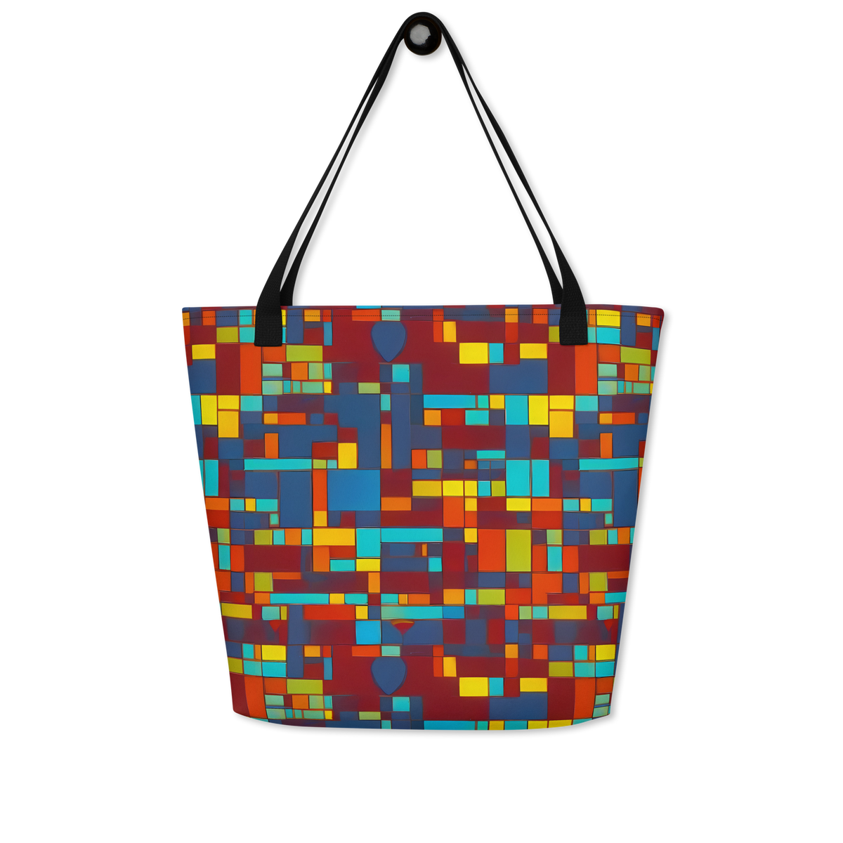 Large Tote Bag w/ Pocket - Astral Grid