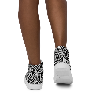 Women's High Top Canvas Shoes - Warped Cosmos