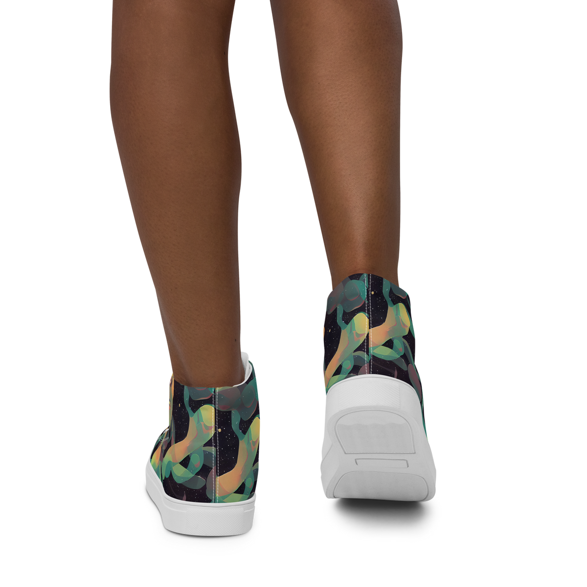 Women's High Top Canvas Shoes - Astral Rhythms