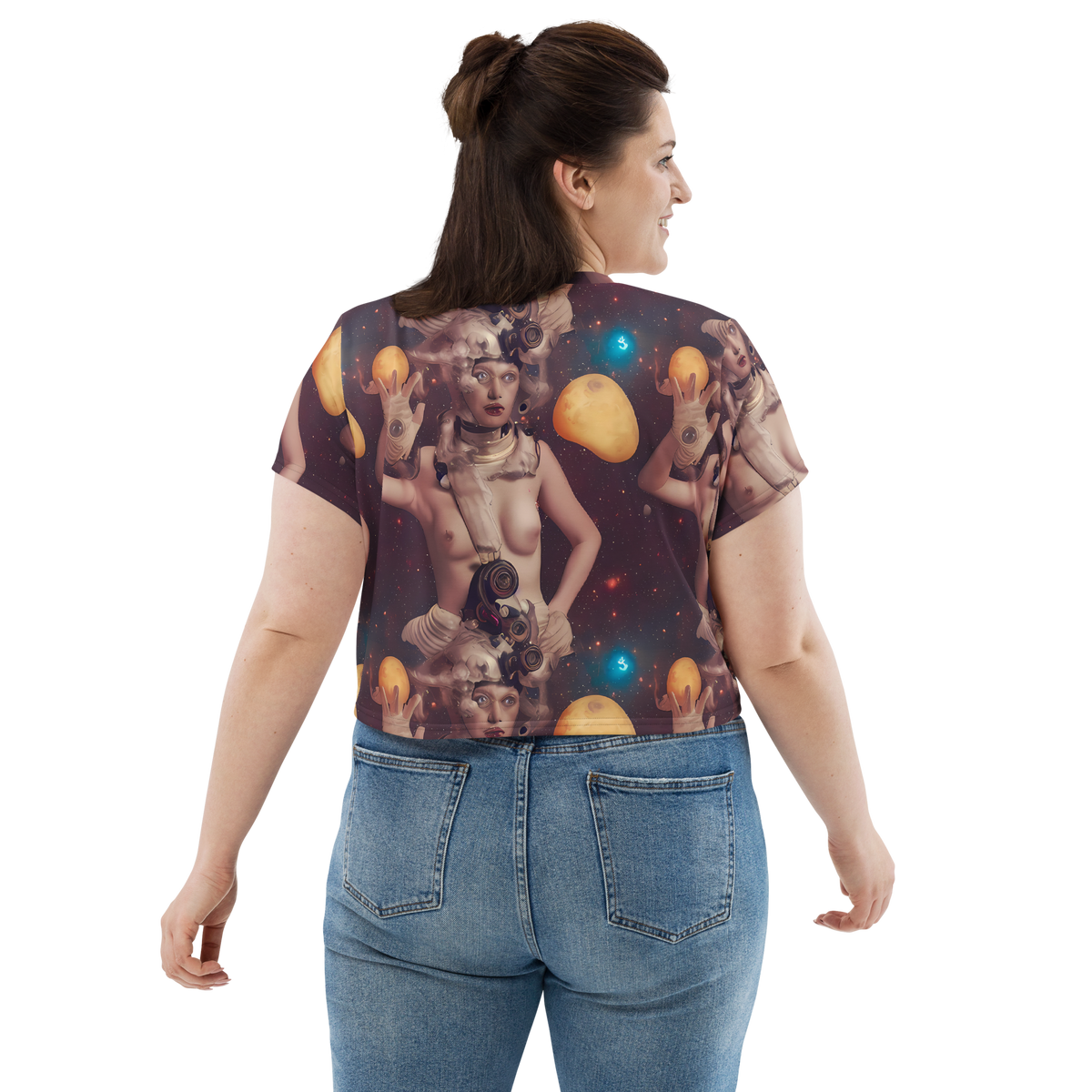 Women's Crop Tee - Nebula Siren