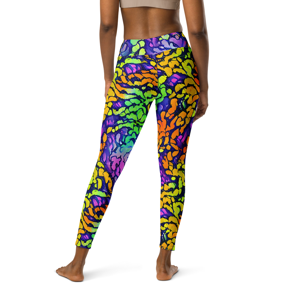 Yoga Leggings - Surreal Waveforms