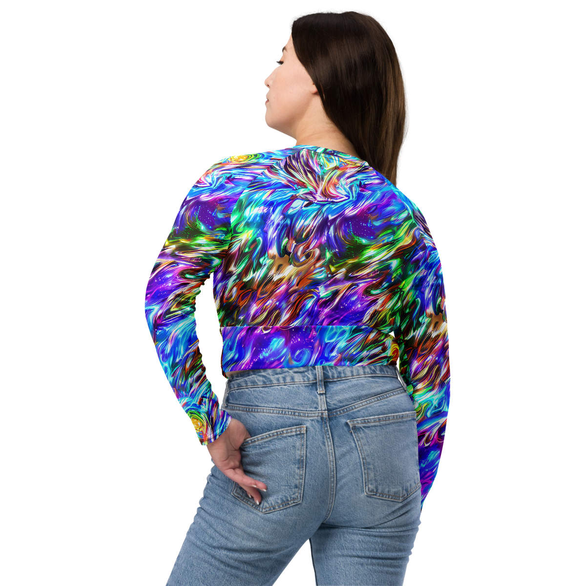 Long Sleeve Crop Top - Faini Whirlwind