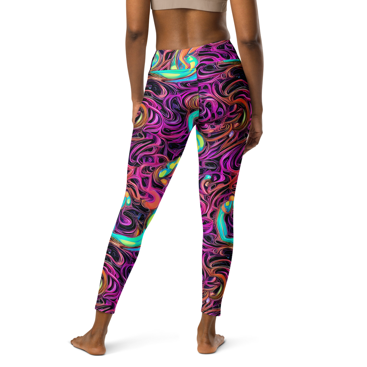 Yoga Leggings - Neon Drizzle