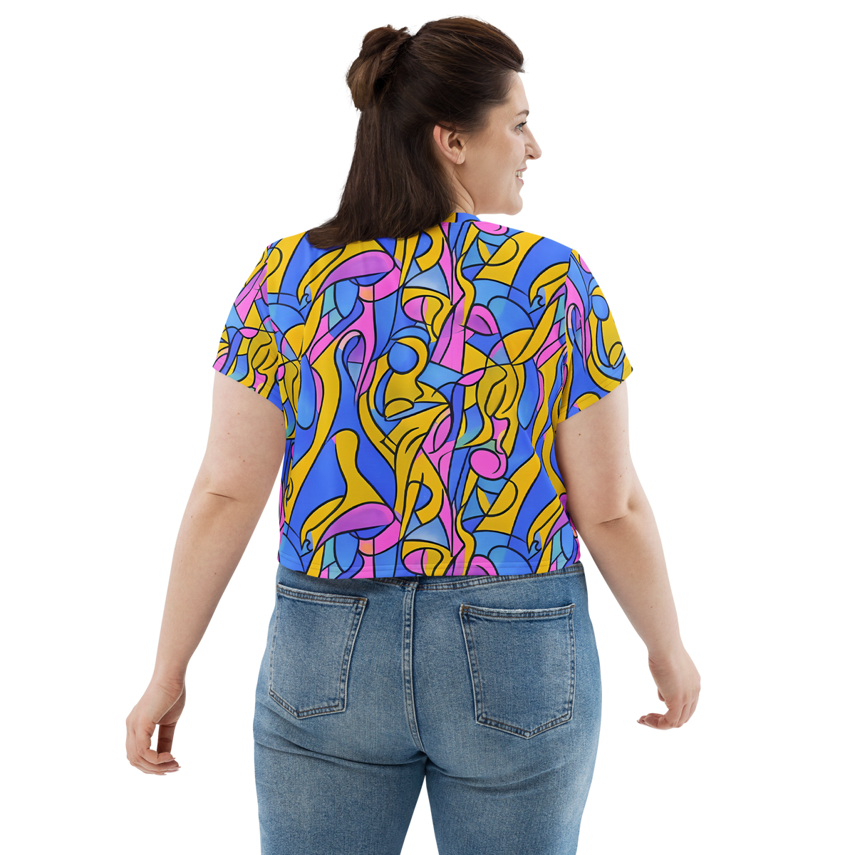 Women's Crop Tee - Cosmic Curves
