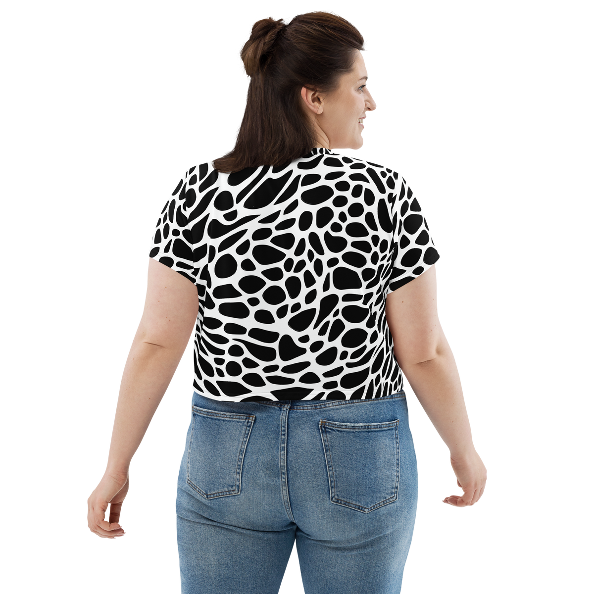 Women's Crop Tee - Monochrome Mystique