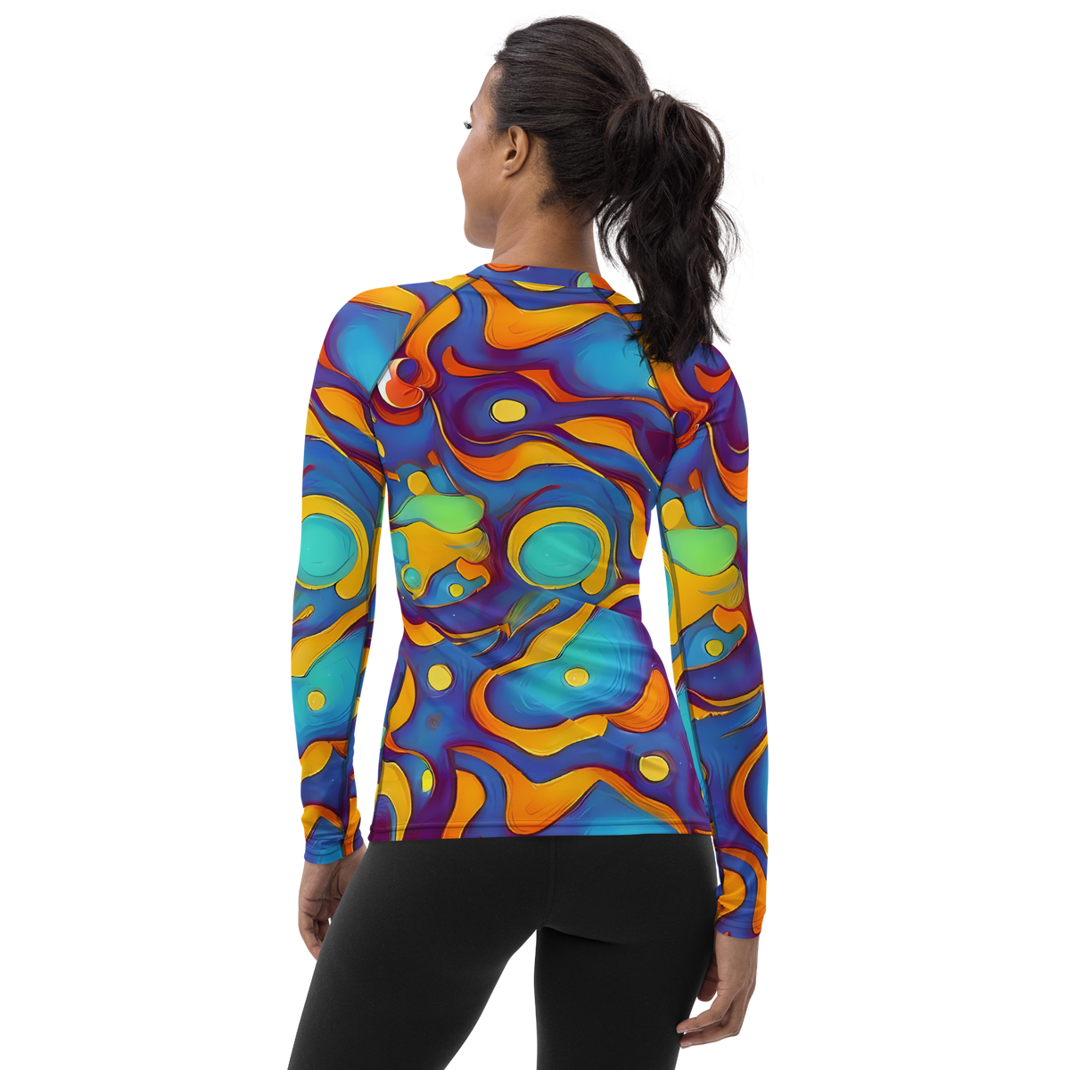 Women's Rash Guard - Pelton Swirl
