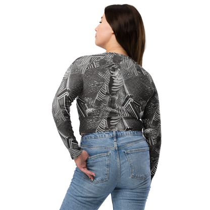 Long Sleeve Crop Top - Piranesi's Web