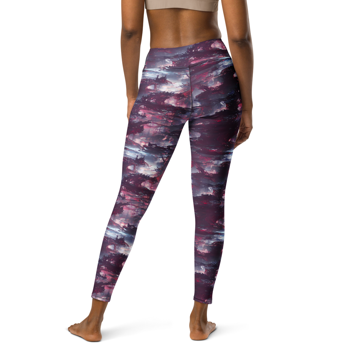 Yoga Leggings - Twilight Fortresses