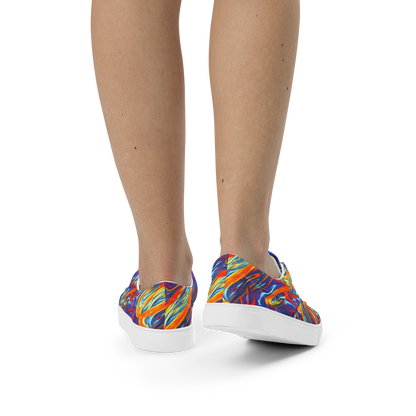 Women's Lace-Up Canvas Shoes - Galactic Ember