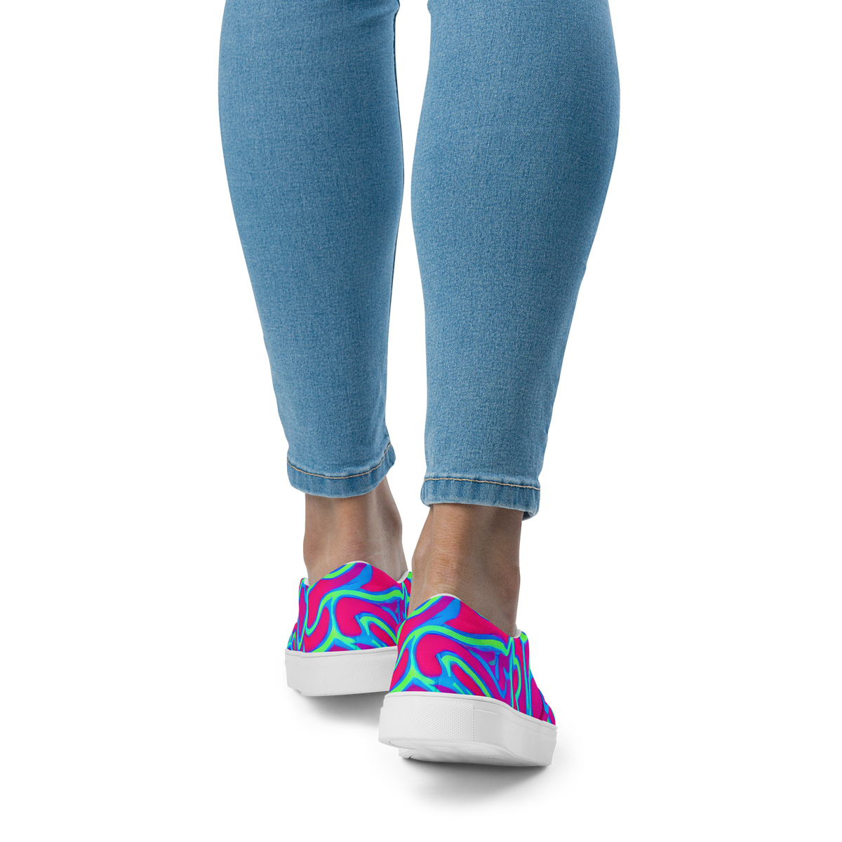 Women's Slip-On Canvas Shoes - Aquatic Ember