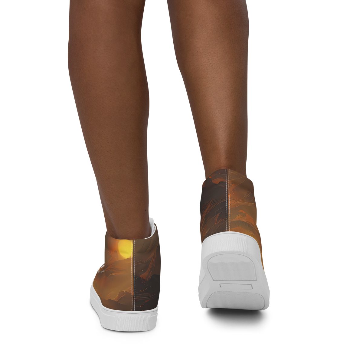 Women's High Top Canvas Shoes - Sunset Shores