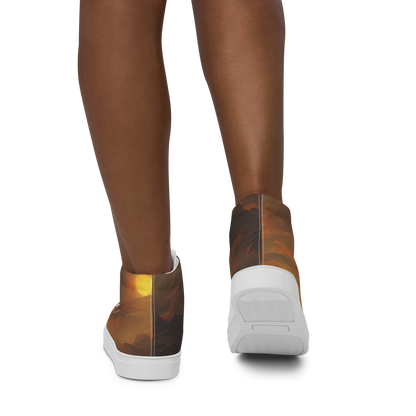 Women's High Top Canvas Shoes - Sunset Shores